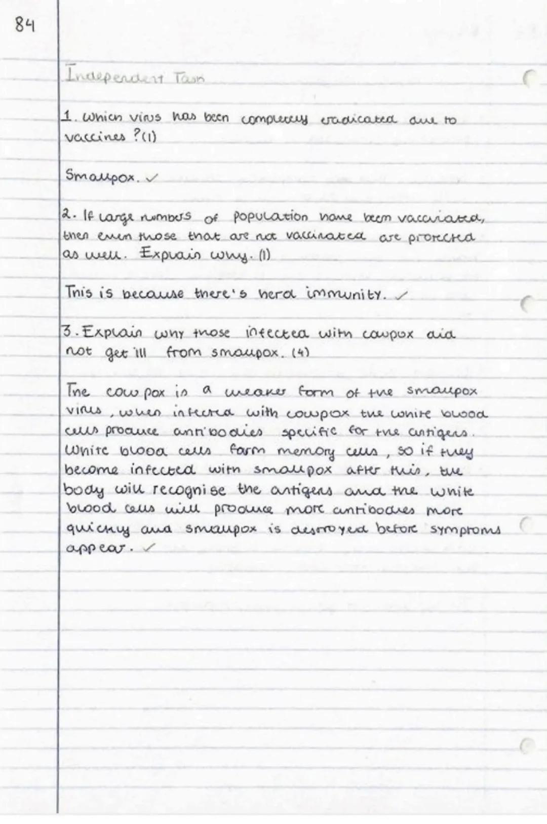 81
C
O
C
Biology
Vaccines
∙What is a vaccine? -
form
A vaccine contains a dead or weakened
of the body ( so it won't cause you to feel ill w