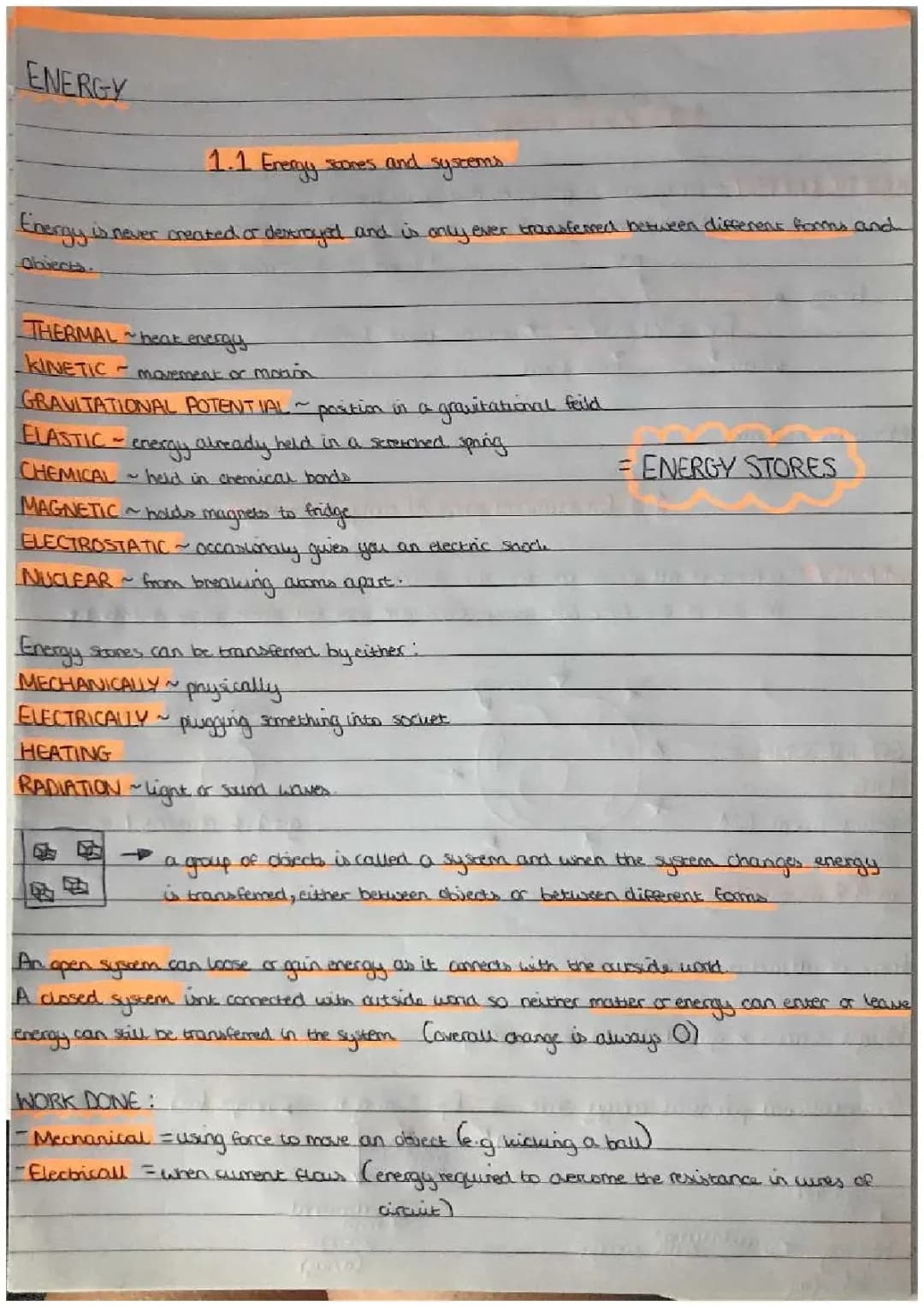 PHYSICS- ENERGY (topic 1)