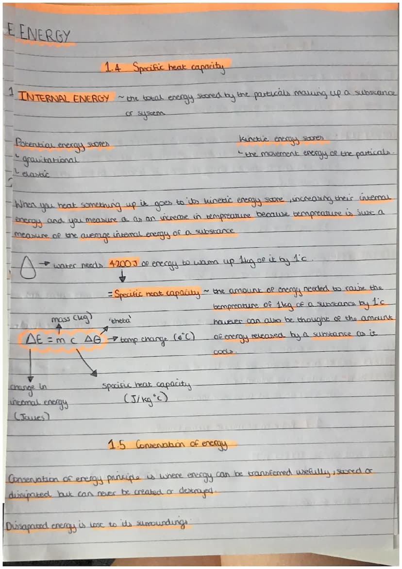 ENERGY
1.1 Energy
systems
Energy is never created or destroyed and is only ever transferred between different forms and
Objects.
Scones and
