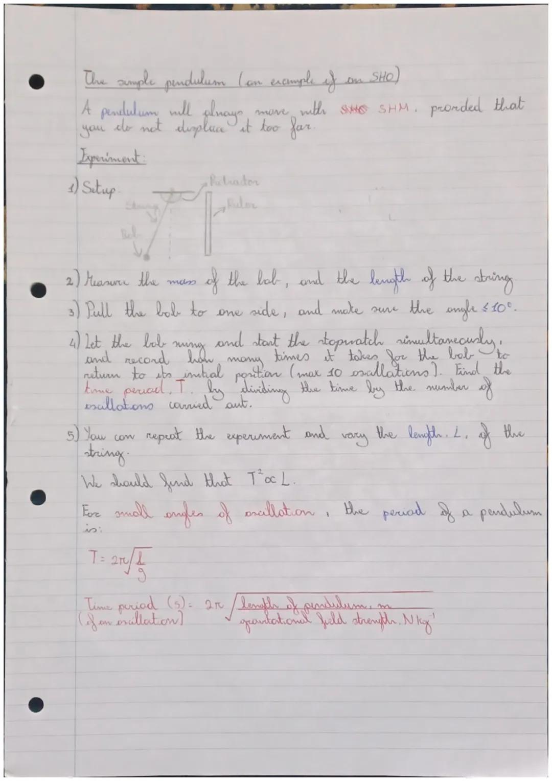 Simple Harmonic Motion
SHM is a
type of collation, where the acceleration of the
exallator is directly proportional to the displacement from