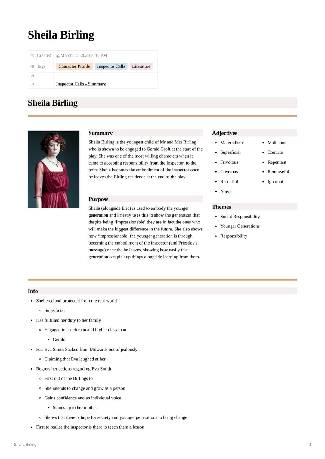 
<p><strong>Character Profile Inspector Calls</strong></p>
<p><em>Created @March 15, 2023 7:41 PM</em></p>
<h2 id="summary">Summary</h2>
<p>