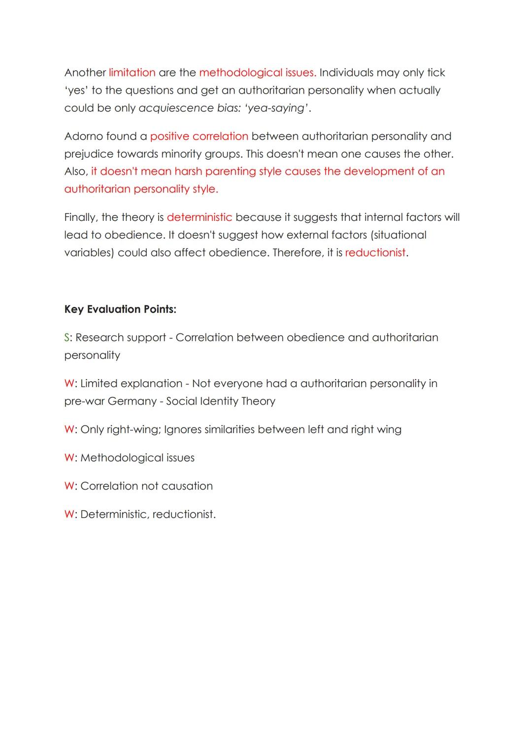 # Dispositional explanation for obedience - Authoritarian personality

Dispositional explanation highlights the importance of the personalit
