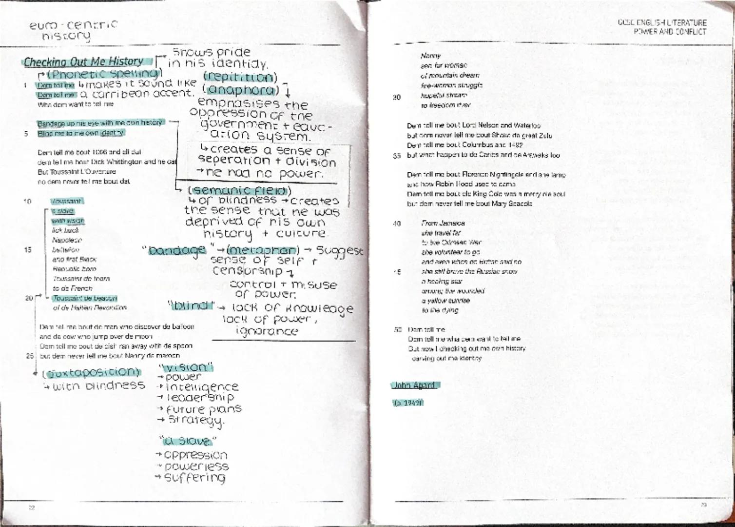 --- OCR Start ---
GCSE ENGLISH LITERATURE
POWER AND CONFLICT
London
1
- lack of vunerability/-
fragility.
I wander through each chartered st