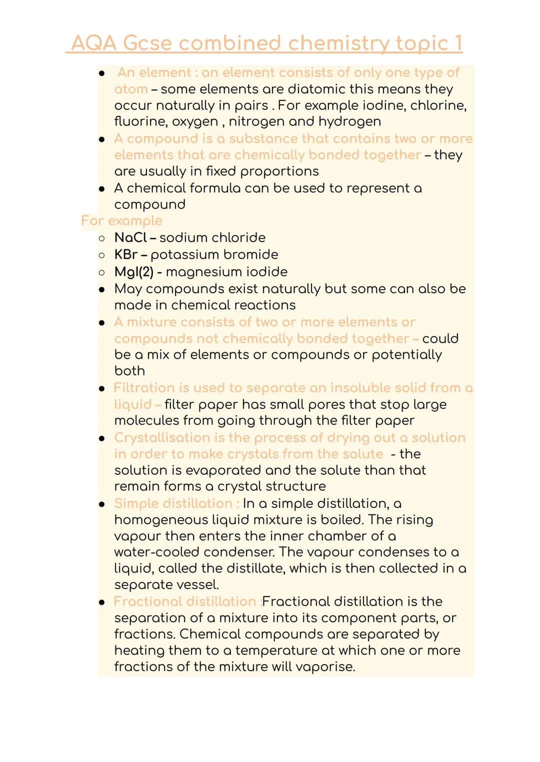 topic one summary notes 