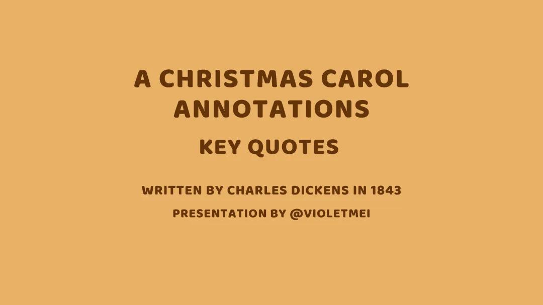 A Christmas Carol Annotations and Explanations PDF for Kids - Quotes, Stave 1 & 2, Scrooge Analysis