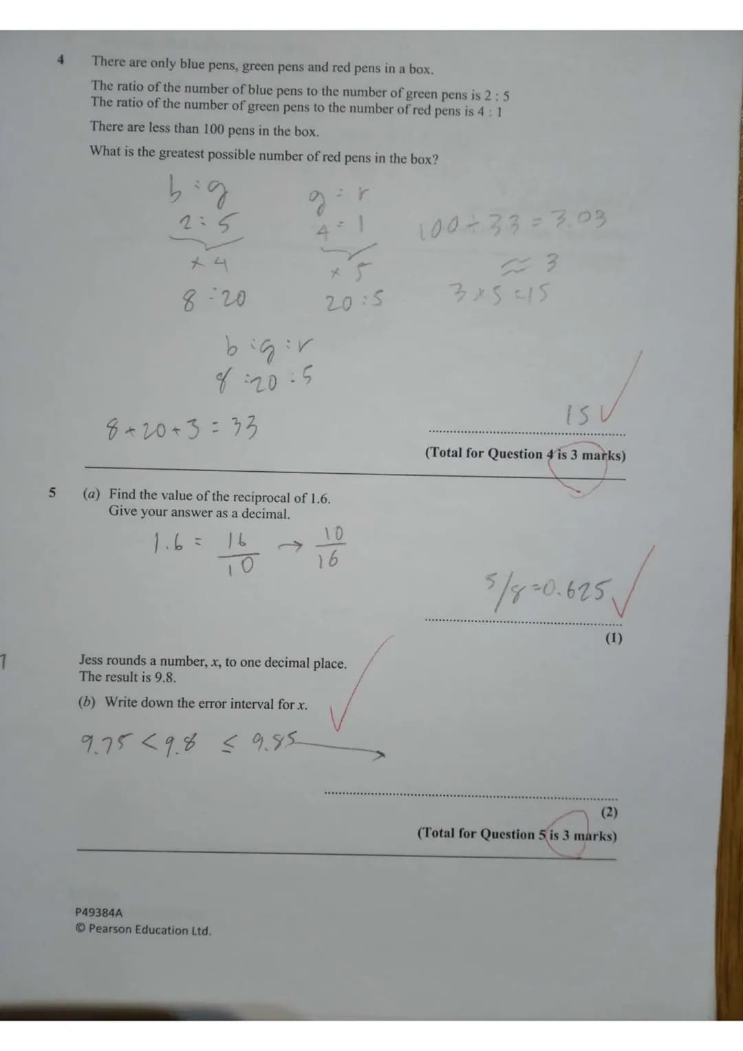 Write your name here
Surname
Pearson Edexcel
Centre Number
Level 1/Level 2 GCSE (9-1)
Mathematics
Paper 3 (Calculator)
Other names
Candidate