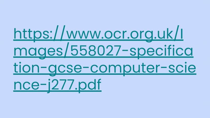 OCR GCSE J277
Computer Science
Preparation: Paper 1 Checklist
Paper 1
Content Misconceptions
Practice Exam Qs
Night Before: Flashcards Conte