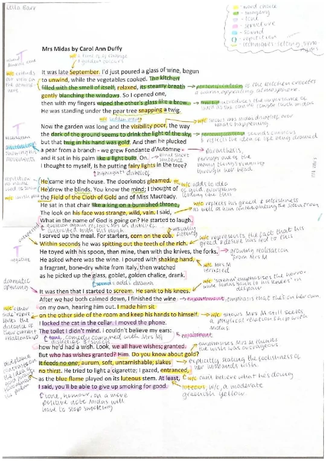 National 5 Carol Ann Duffy Poems - Mrs Midas, Valentine, and More