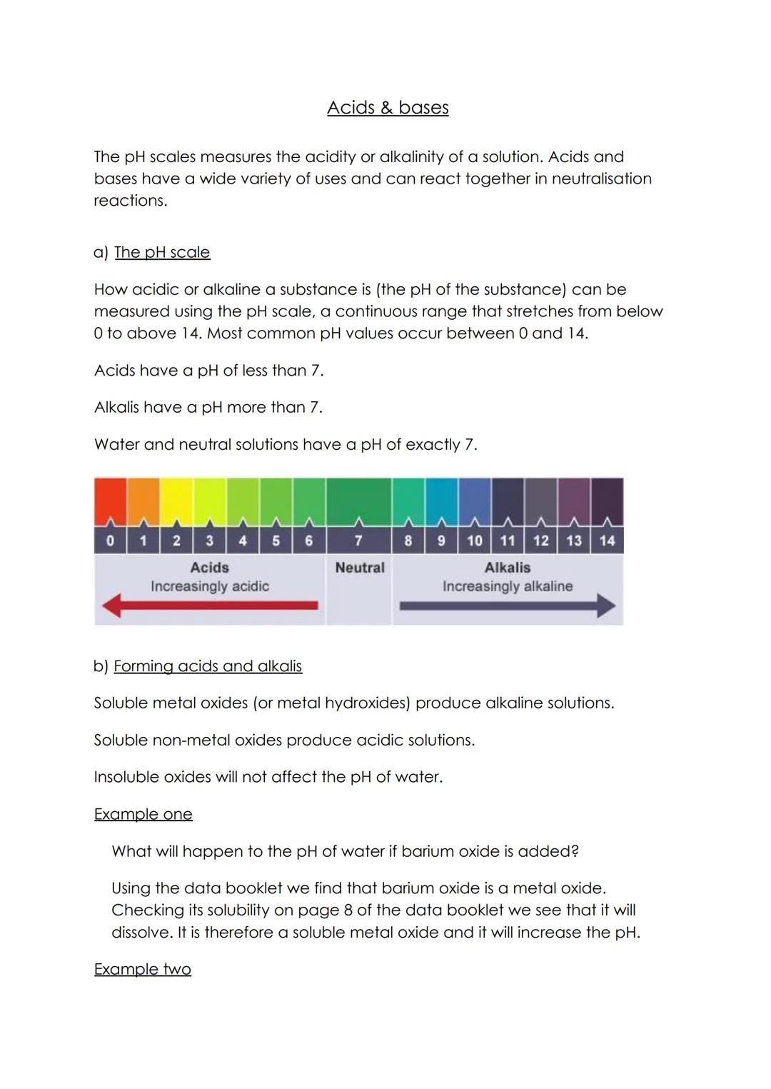 Unit 1 - Acids & bases | nat4 Chemistry