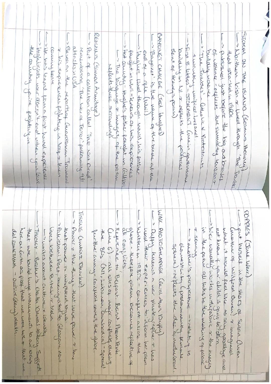 Power and Conflict Poetry (Context Notes)