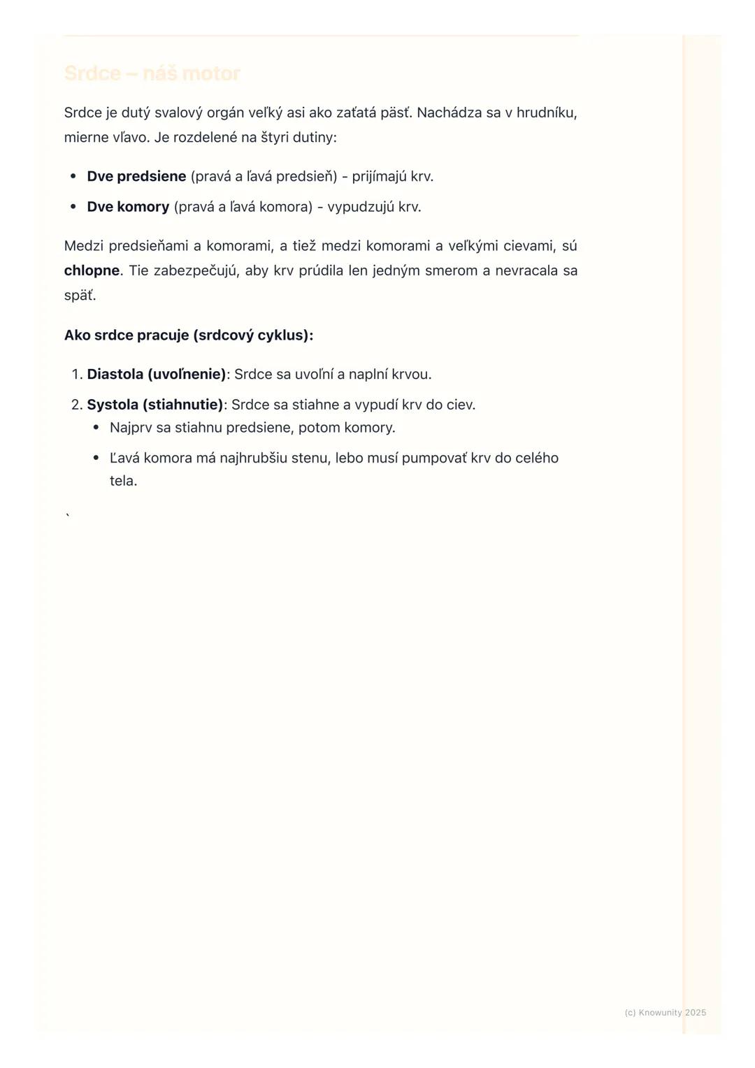 # Obehová sústava

## 1. Prehľad obehovej sústavy

Obehová sústava je pre naše telo úplne kľúčová. Predstav si ju ako takú
diaľničnú sieť, k