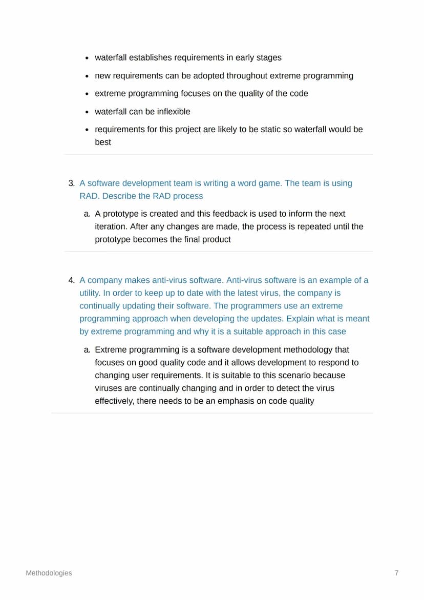 YOU TELLS
ABANANA
SA
Methodologies
●
Software development life cycle
feasibility is the problem solvable?
requirements - working out what th