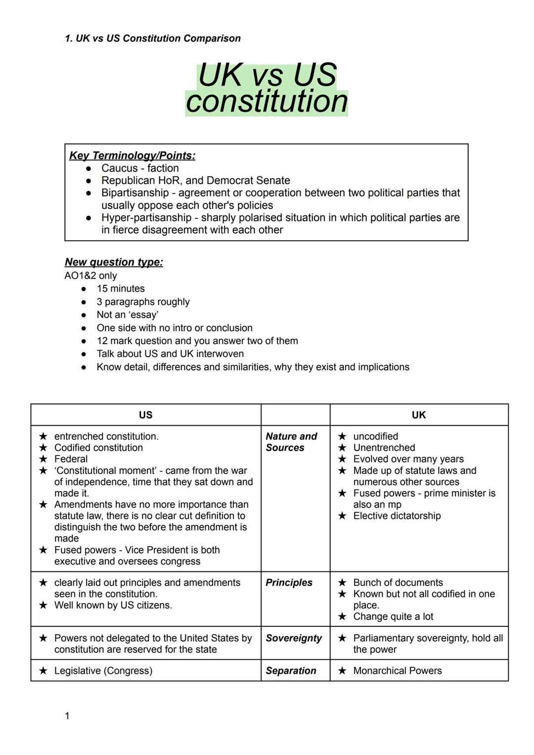 Understanding the UK and US: Constitutions, Governments, and Political Parties for Kids