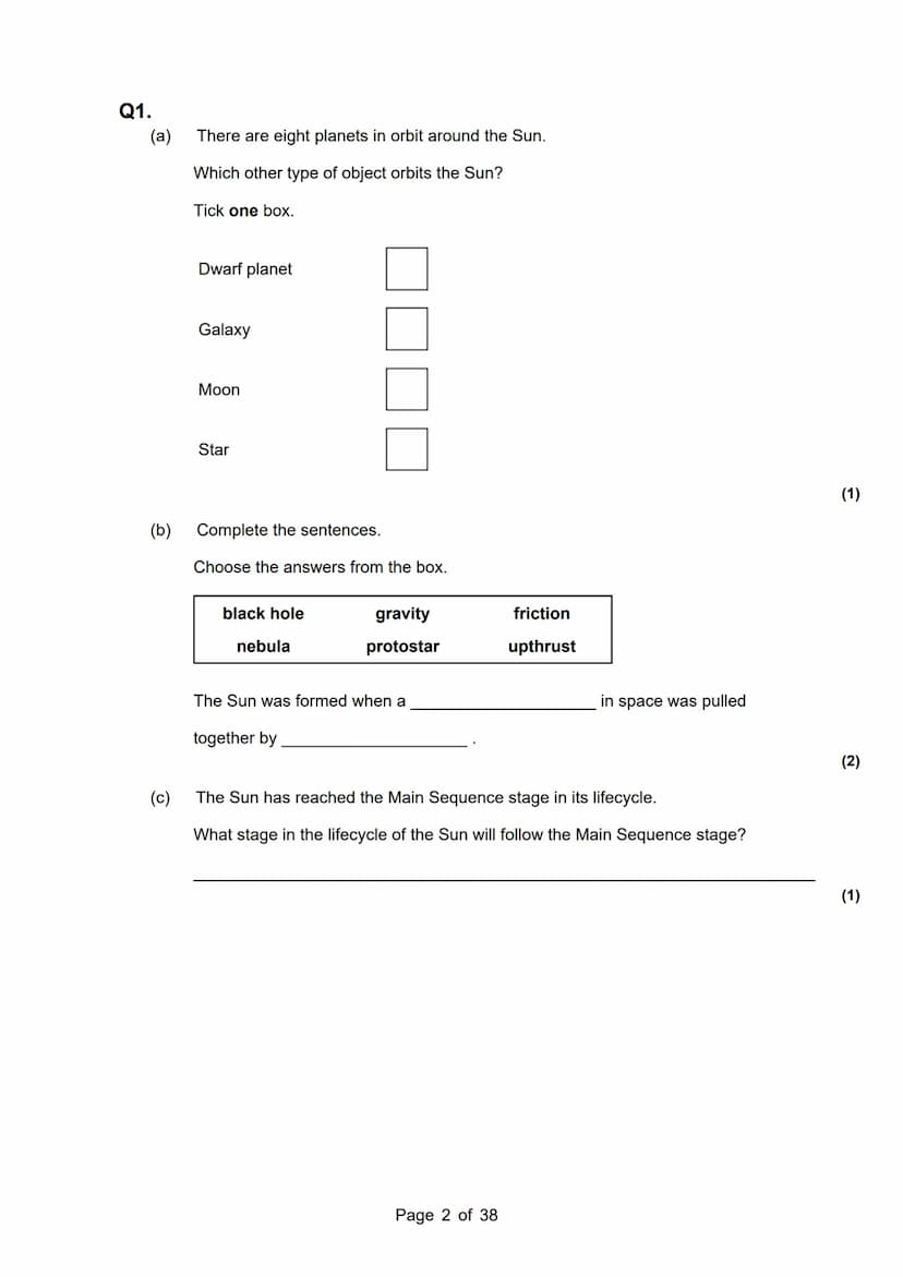 revise
with
harry
AQA Physics
Topic 8: Space & other
Separate Science only.
Master Booklet
Answer the questions that are given to you, and y