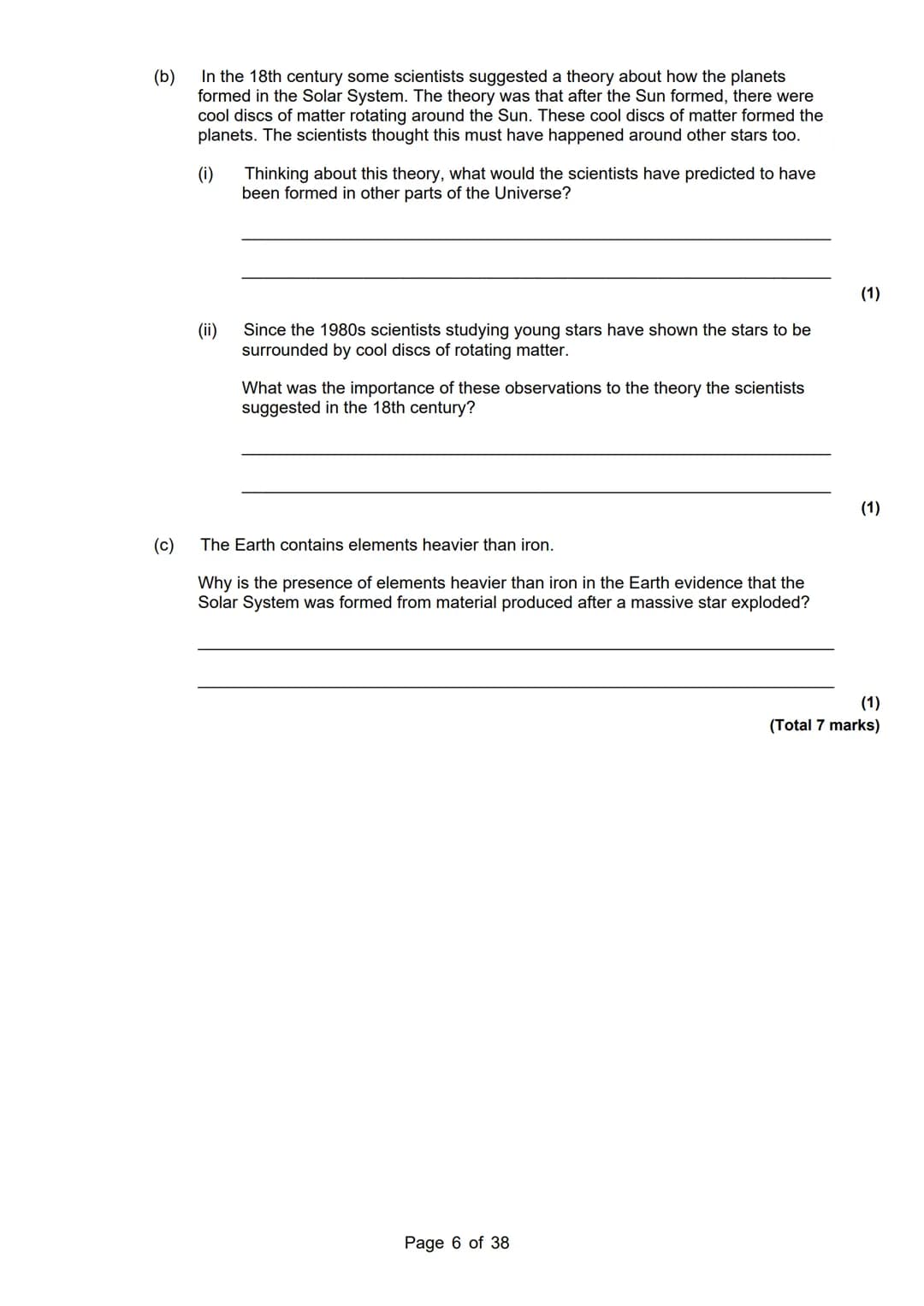 revise
with
harry
AQA Physics
Topic 8: Space & other
Separate Science only.
Master Booklet
Answer the questions that are given to you, and y