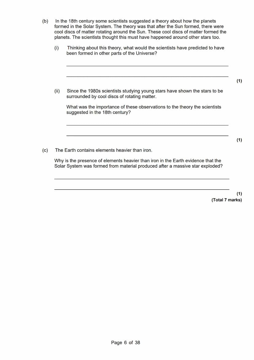 revise
with
harry
AQA Physics
Topic 8: Space & other
Separate Science only.
Master Booklet
Answer the questions that are given to you, and y
