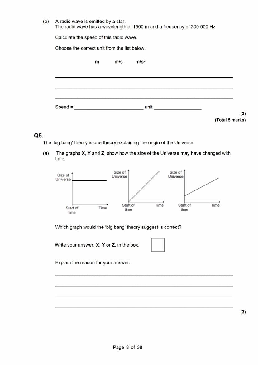 revise
with
harry
AQA Physics
Topic 8: Space & other
Separate Science only.
Master Booklet
Answer the questions that are given to you, and y