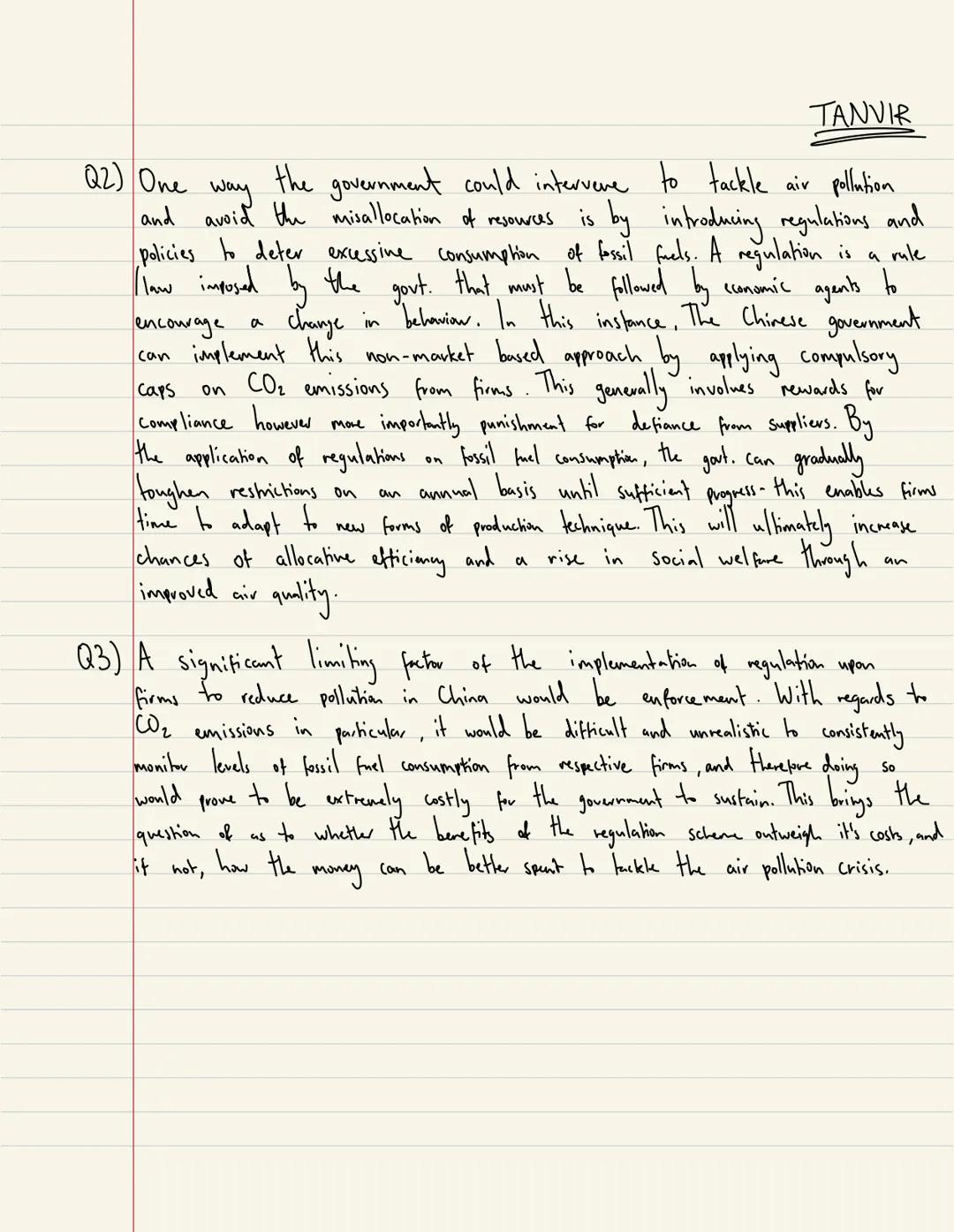 Negative Externalities - China
Tanvir Ahmed H/W Negative Externalities & Market Failure
growing concerns
amongst
the entire planet regarding
