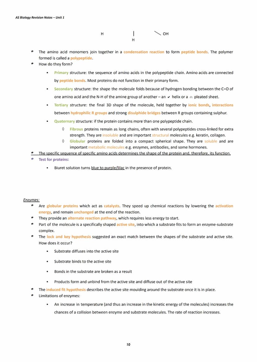 AS Biology Revision Notes - Unit 1
Water:
*
*
*
*
Topic 1: Lifestyle, Health, and Risk
Water molecules are non-linear and polar molecules be