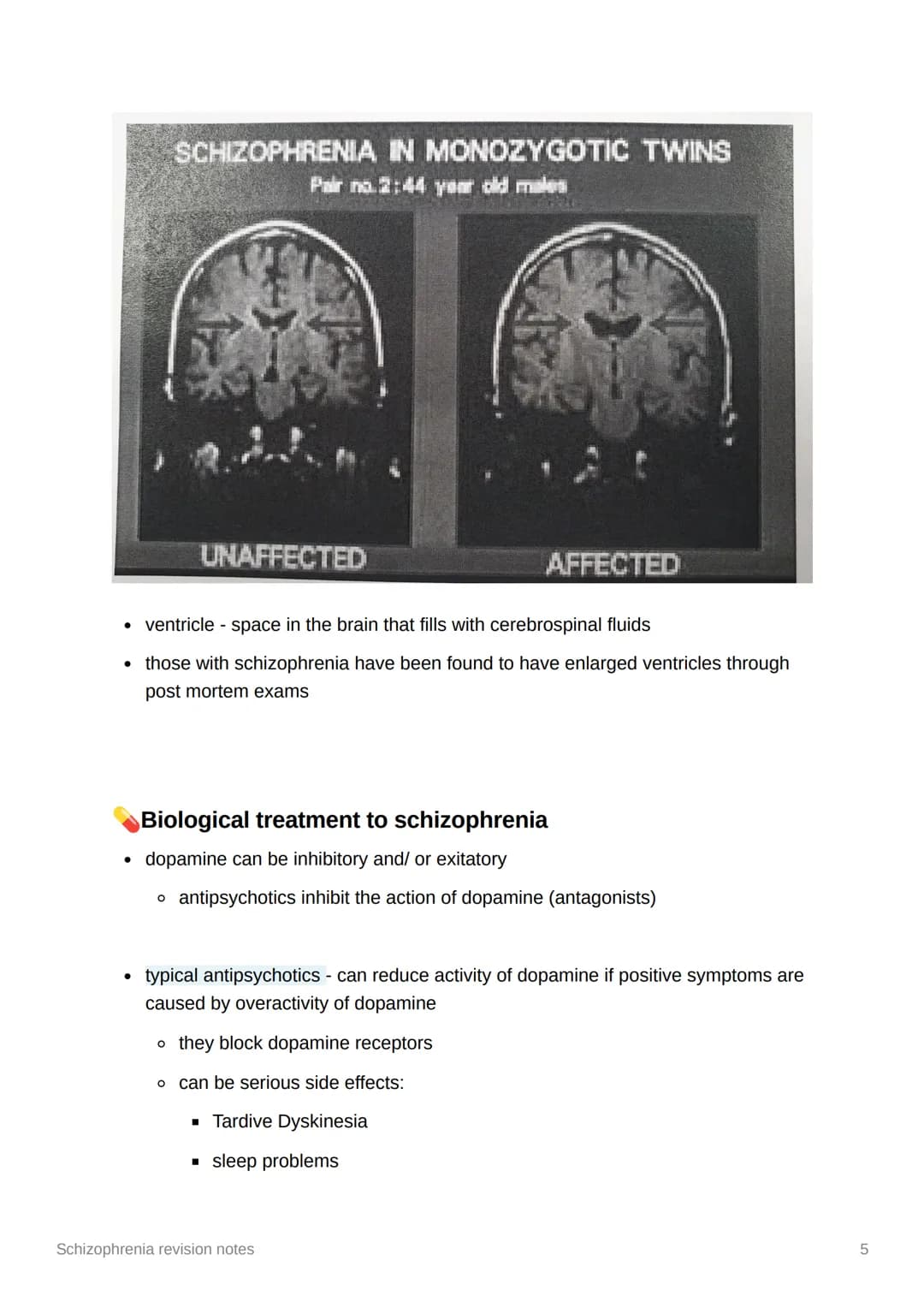 Schizophrenia revision notes
Diagnosis and Classification
• classification - the process of organising symptoms into categories based on
whi