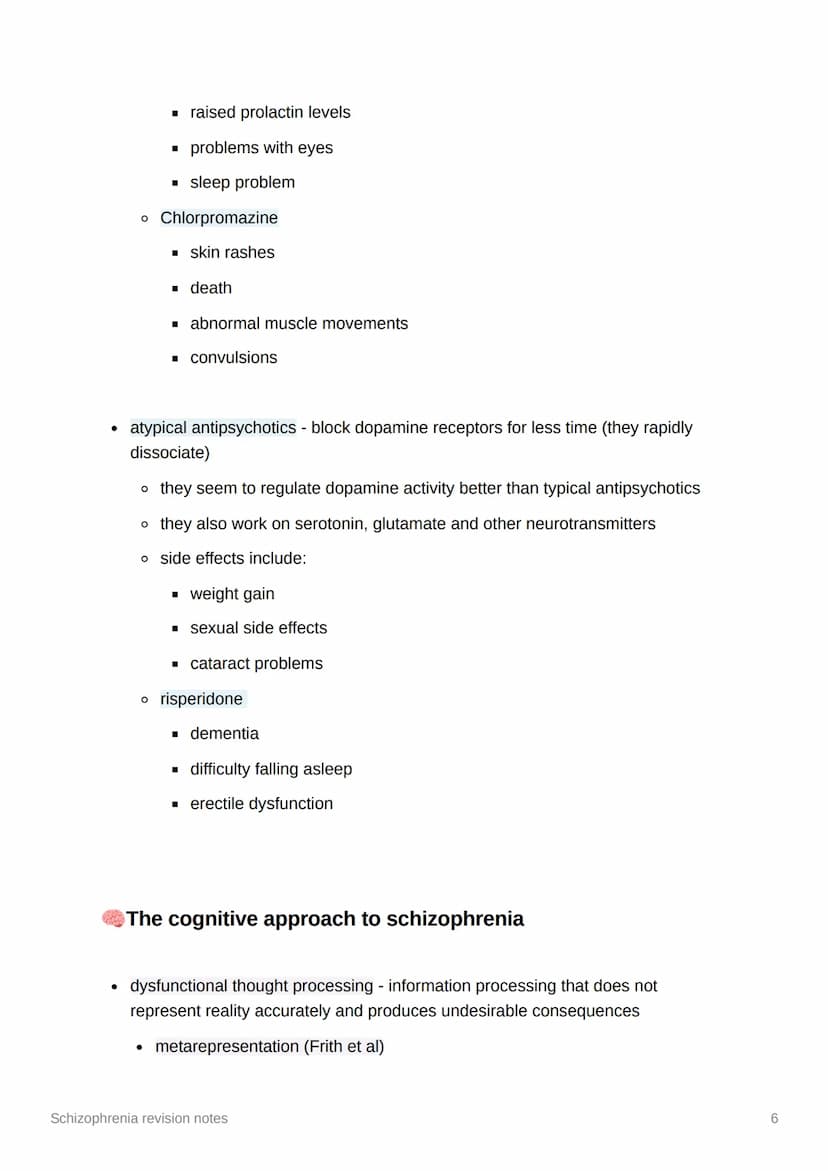 Schizophrenia revision notes
Diagnosis and Classification
• classification - the process of organising symptoms into categories based on
whi