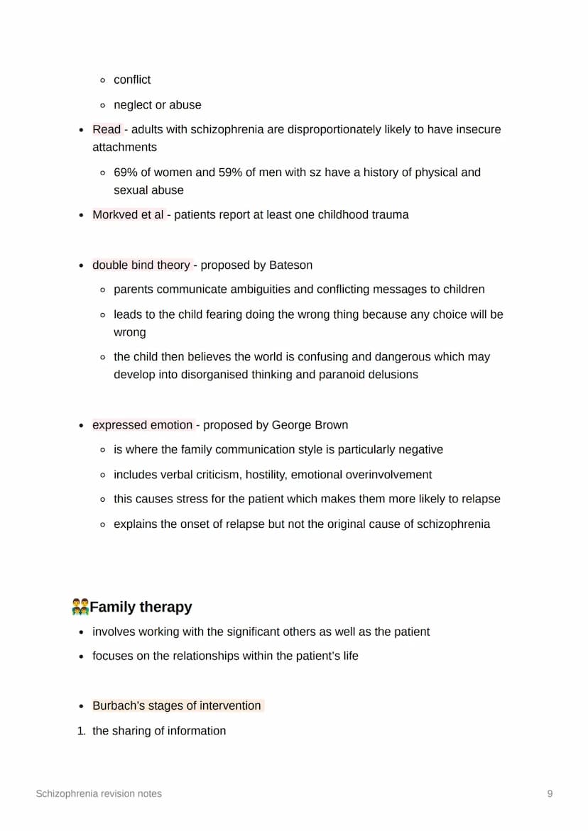 Schizophrenia revision notes
Diagnosis and Classification
• classification - the process of organising symptoms into categories based on
whi