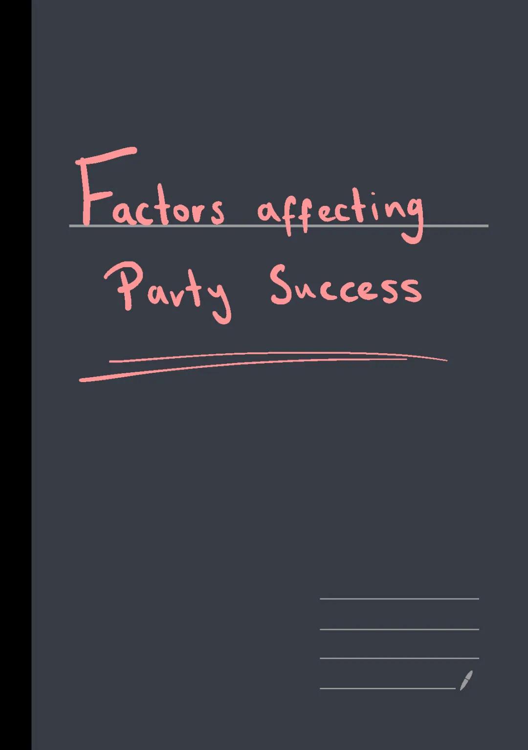 Factors influencing Party success 