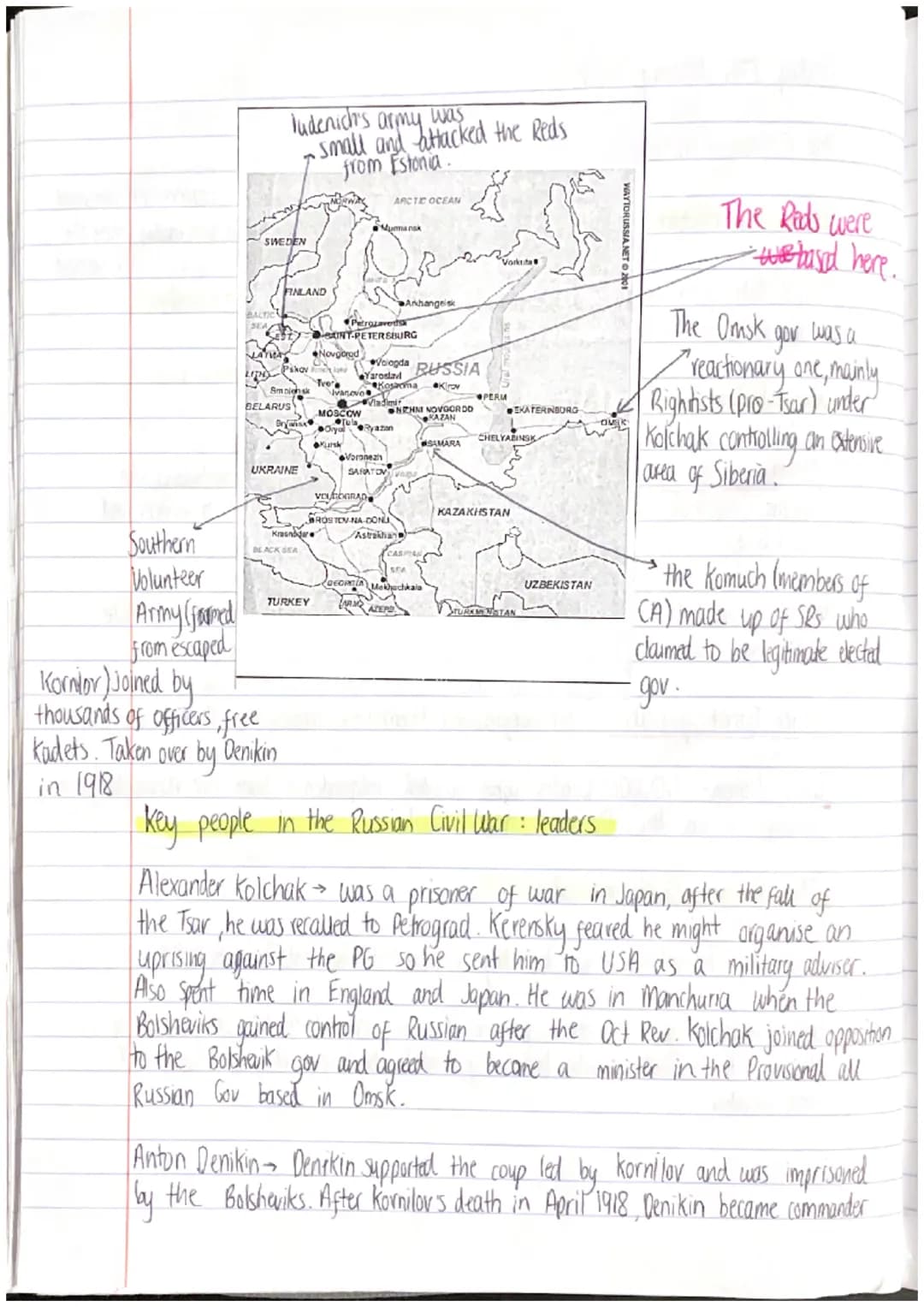 Cornell Note Taking
Topic:
Question: The Civil War and Bolshevik Victory
Questions/Main
Ideas/Vocabulary
Causes
Course
se of the
the Civil
N