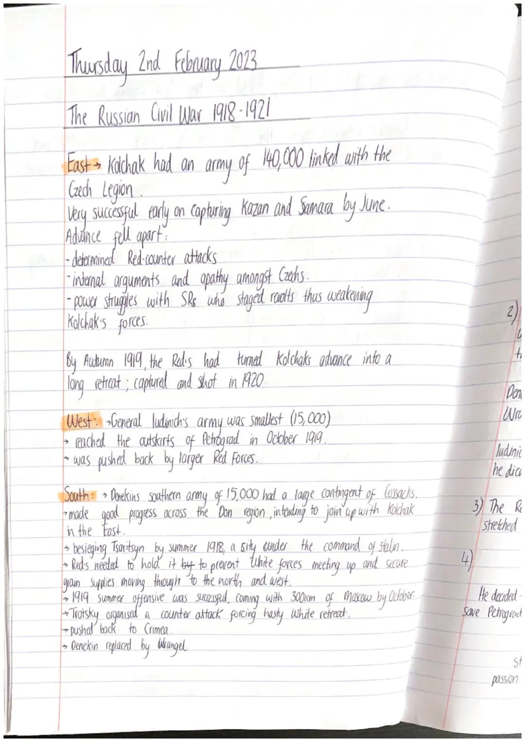 Cornell Note Taking
Topic:
Question: The Civil War and Bolshevik Victory
Questions/Main
Ideas/Vocabulary
Causes
Course
se of the
the Civil
N