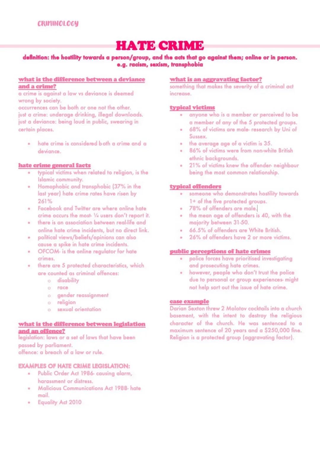 AC1.1 Hate Crime Notes