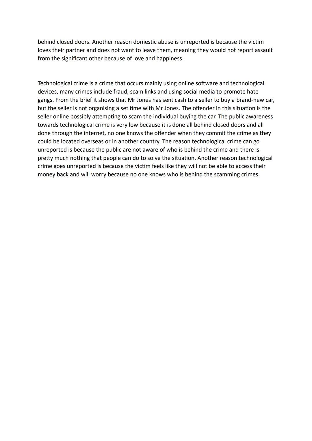 Unit 1.1- Changing Awareness of crime (Analyse different types of crime)
Criminal -
Actions that will constitute an offence under English an