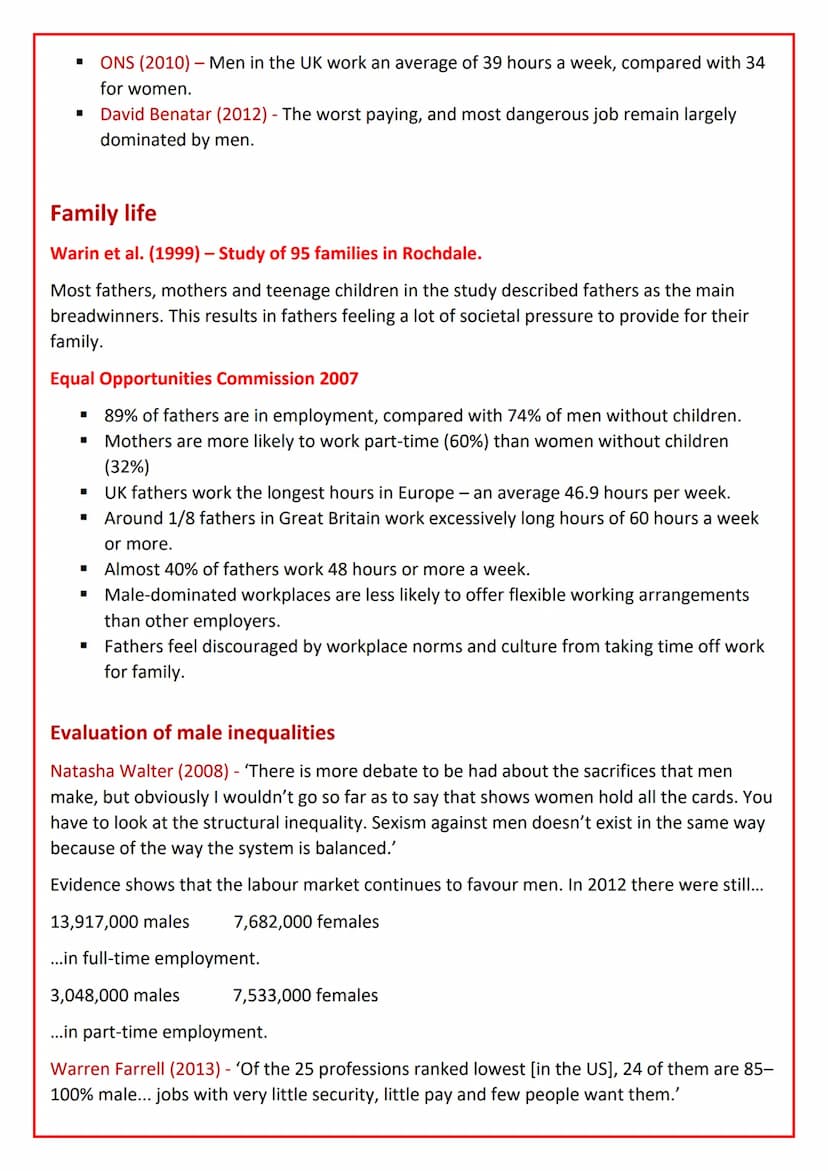 Gender Inequality - Statistics
All the statistics in these documents are from different sources, they are not written and
found through my o