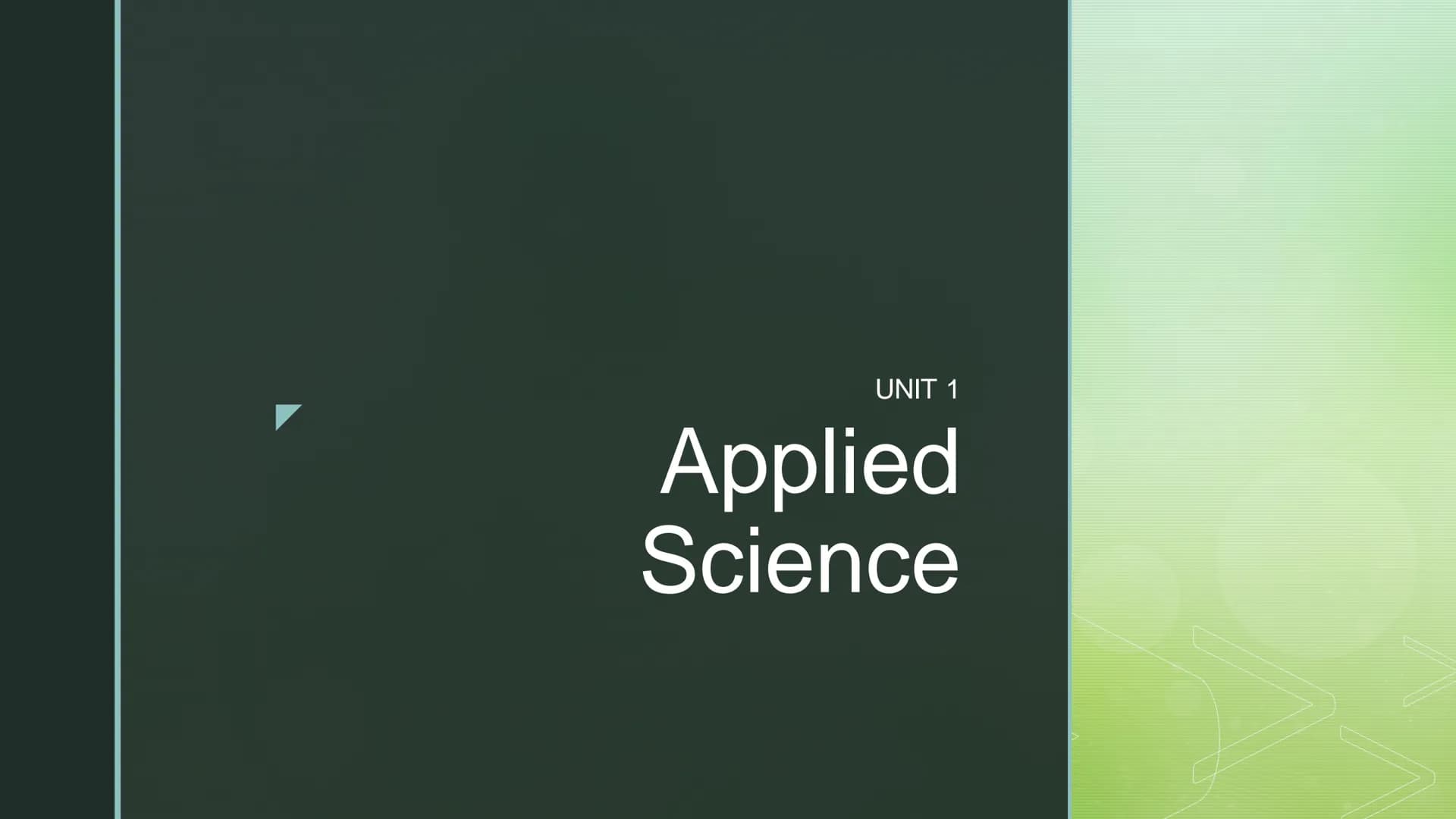 # UNIT 1

Applied
Science # UNIT 1

CHEMISTRY ## Sub Shells

- S block = 2 elements
- P block = 6 elements
- D block = 10 elements
- F block