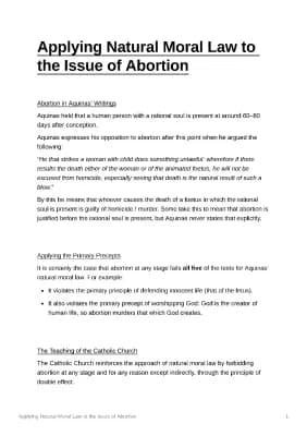 Know Applying Natural Moral Law to the Issue of Abortion thumbnail