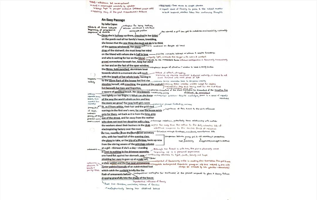 'An Easy Passage' analysis