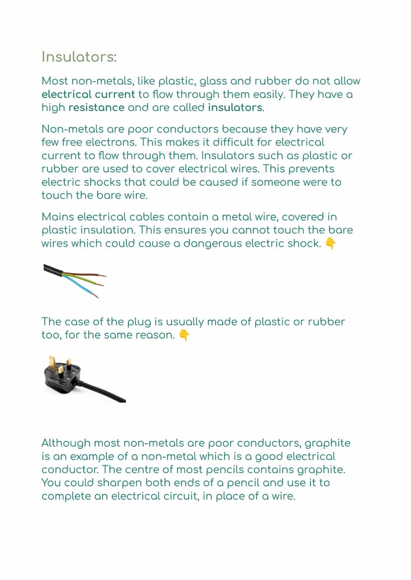 Conductors And Insulators:
Written By: Study.Life
Key Points:
• Conductors are materials which allow electrical
current to flow through them