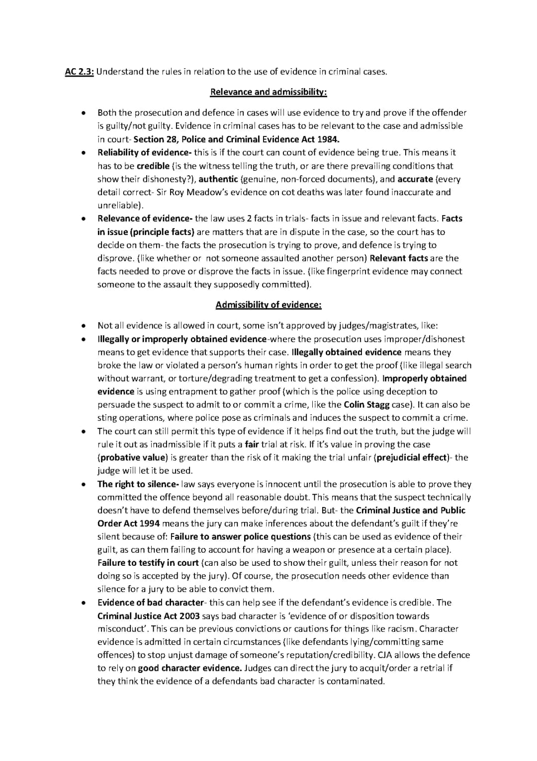 What Are the Rules of Evidence in UK Criminal Cases?