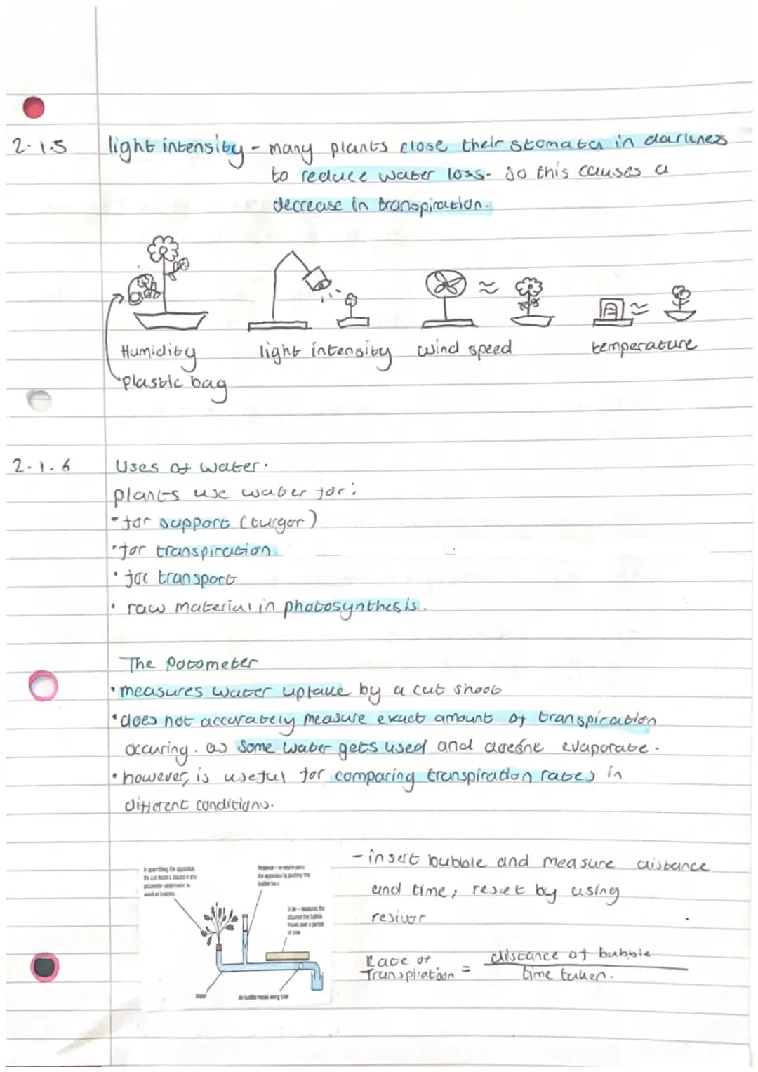C
2.1.2
Biology Unit 2-
definition Osmosis is the movement of water from a dilute
soloution to a more concentrated soloution
through a selec