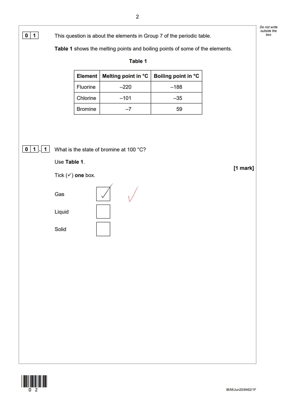AQA
Please write clearly in block capitals.
Centre number
Surname
Forename(s)
Candidate signature
GCSE
CHEMISTRY
Foundation Tier
Le
I declar