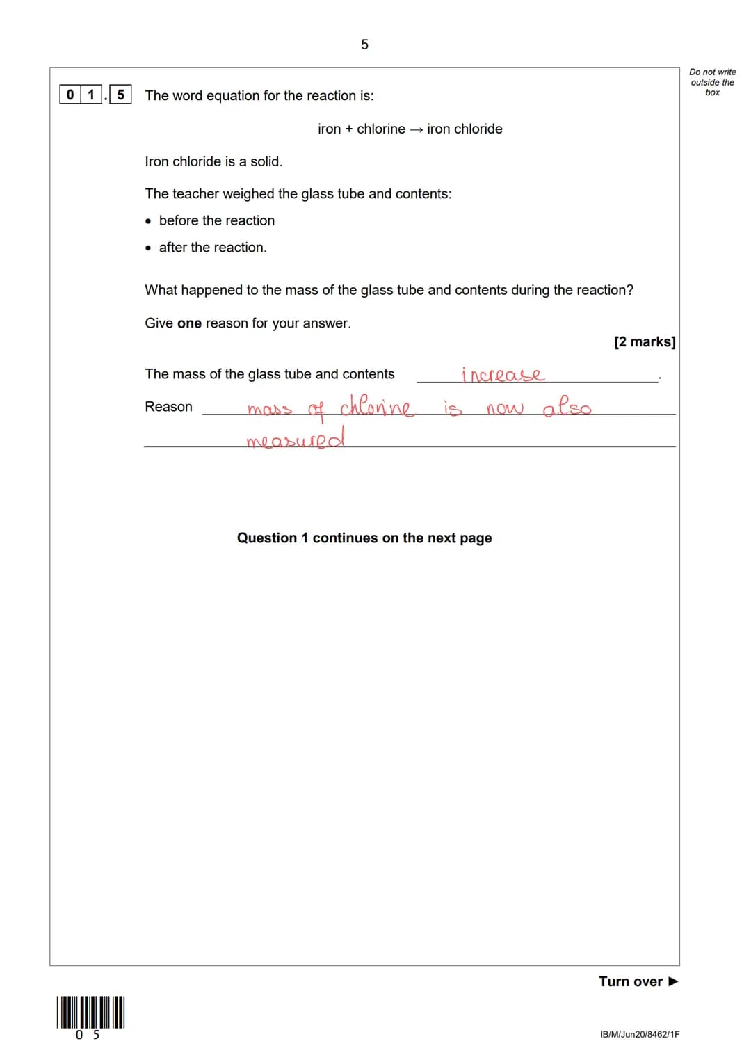 AQA
Please write clearly in block capitals.
Centre number
Surname
Forename(s)
Candidate signature
GCSE
CHEMISTRY
Foundation Tier
Le
I declar