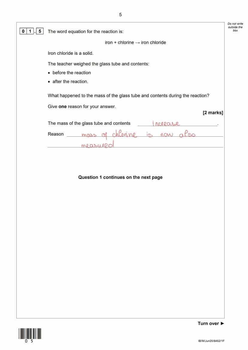 AQA
Please write clearly in block capitals.
Centre number
Surname
Forename(s)
Candidate signature
GCSE
CHEMISTRY
Foundation Tier
Le
I declar