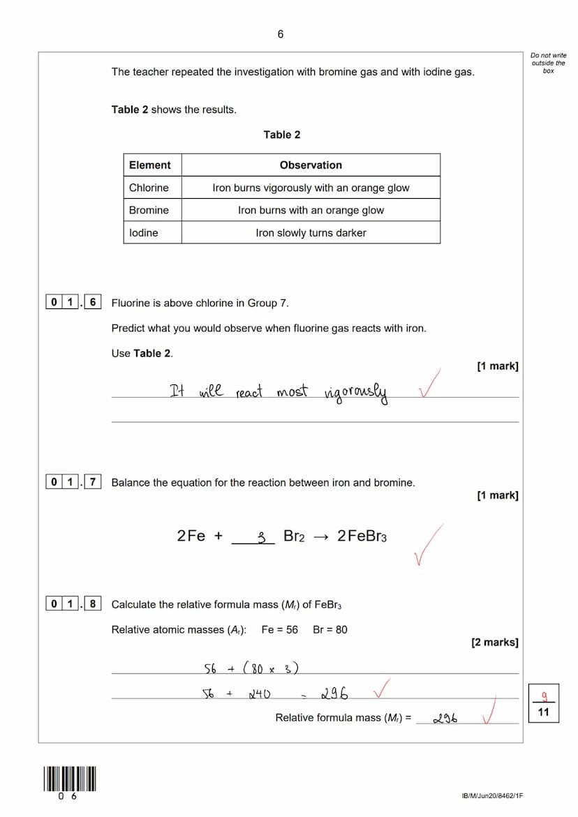 AQA
Please write clearly in block capitals.
Centre number
Surname
Forename(s)
Candidate signature
GCSE
CHEMISTRY
Foundation Tier
Le
I declar