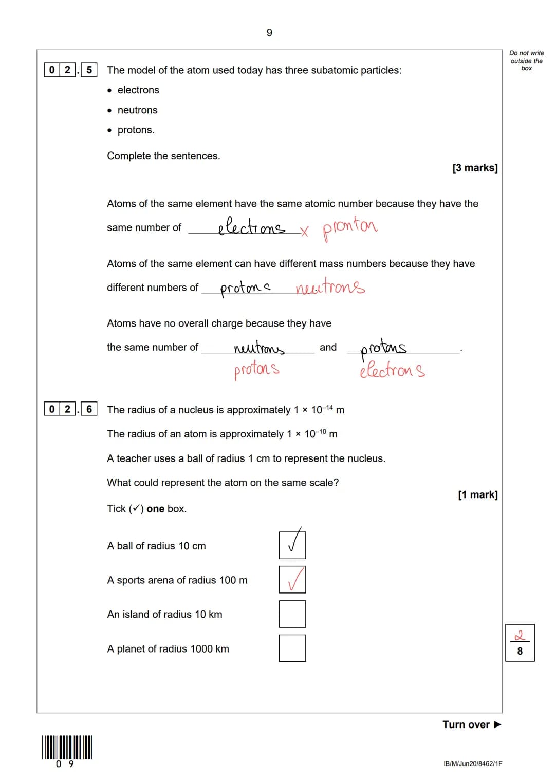 AQA
Please write clearly in block capitals.
Centre number
Surname
Forename(s)
Candidate signature
GCSE
CHEMISTRY
Foundation Tier
Le
I declar