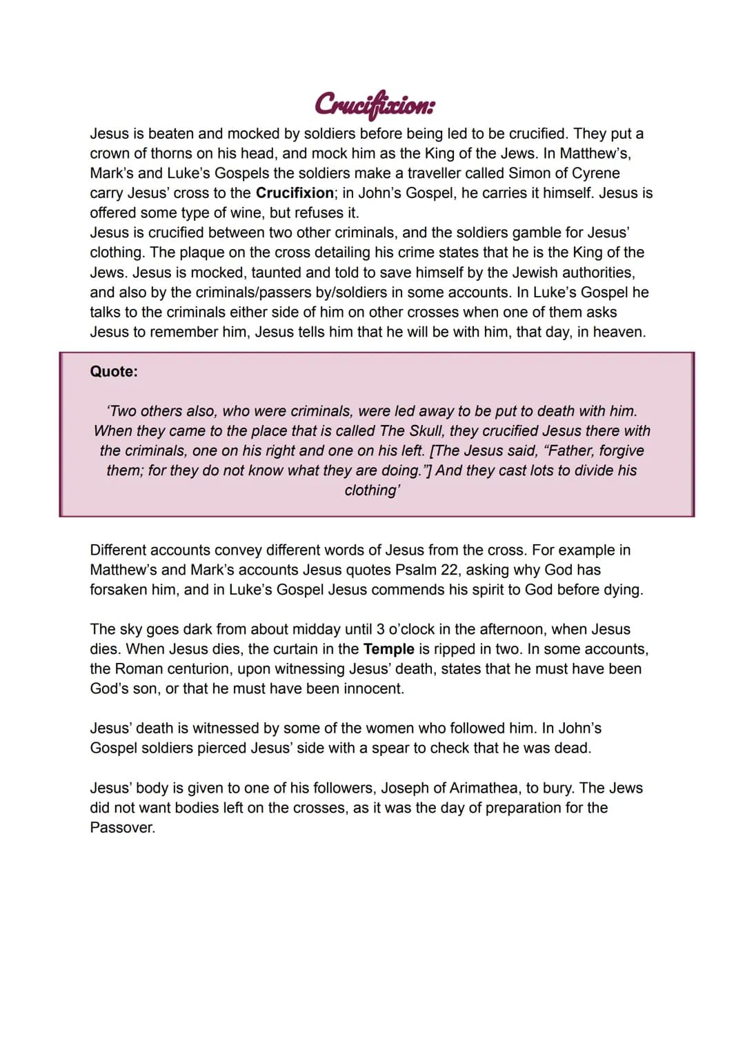 Beliefs and Teachings about the Crucifixion,
Resurrection, and the Ascension:
The belief that Jesus died and was raised from the dead is of 