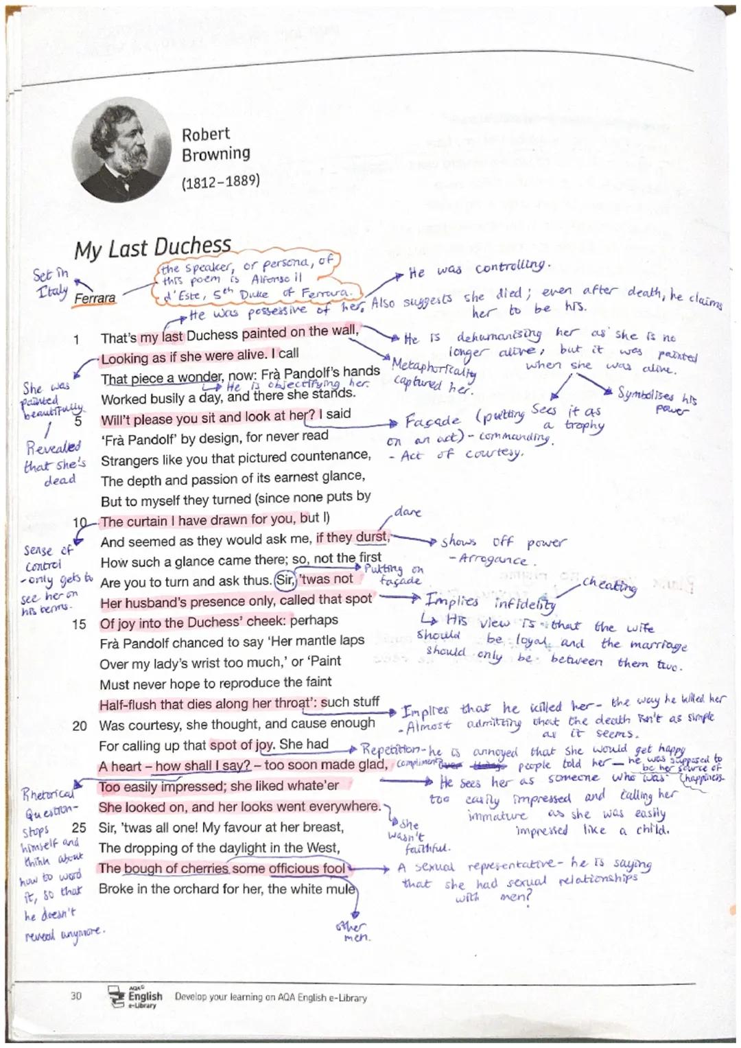 Robert
Browning
(1812-1889)

My Last Duchess

Set in
Italy
Ferrara

the speaker, or persona, of
this poem is Alfonso il
'Este, 5th Duke of F