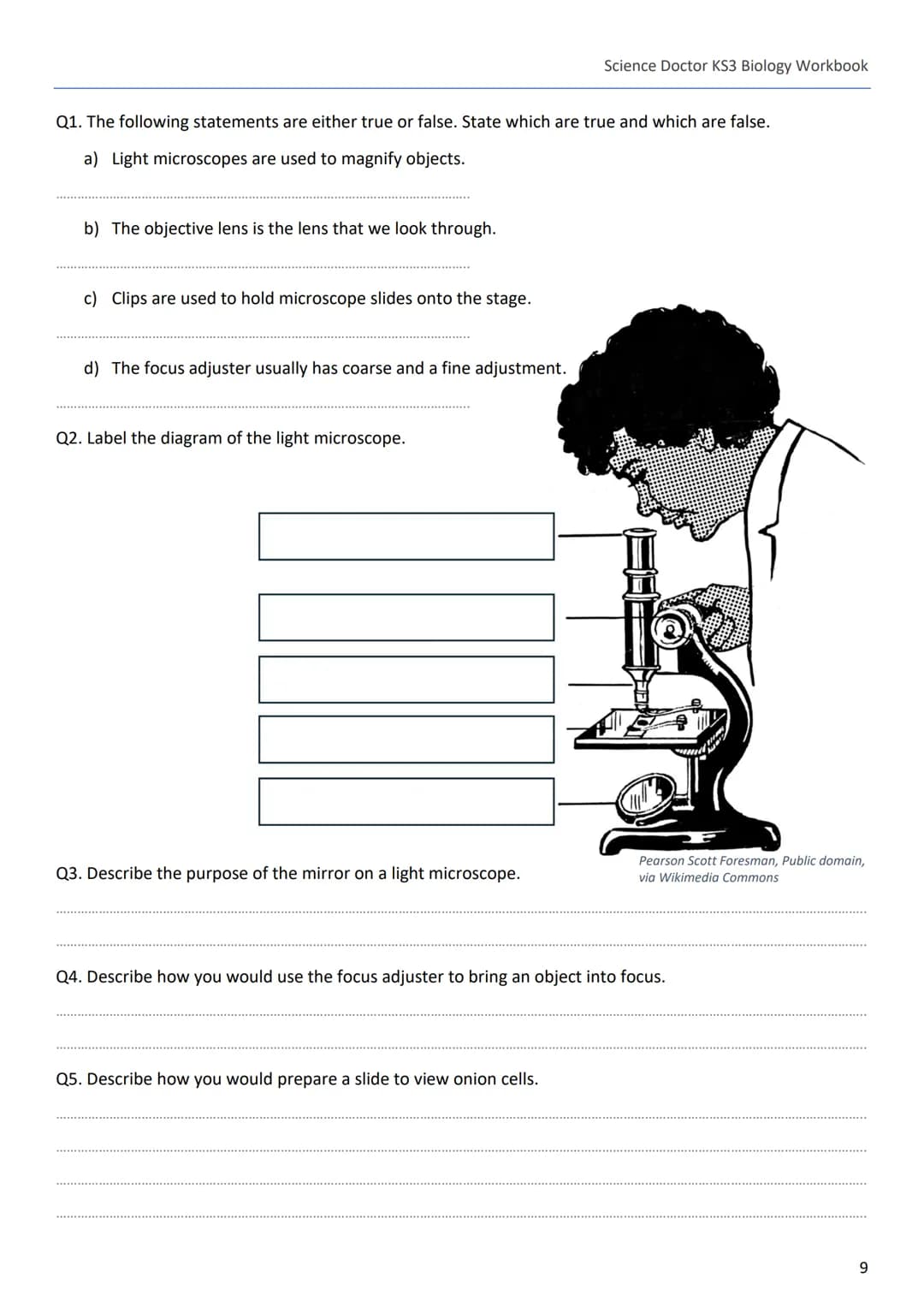 --- OCR Start ---
Science Doctor KS3 Biology Workbook
The Science Doctor
KS3 Biology
Workbook
Dr Peter Edmunds
1
--- OCR End --- --- OCR Sta