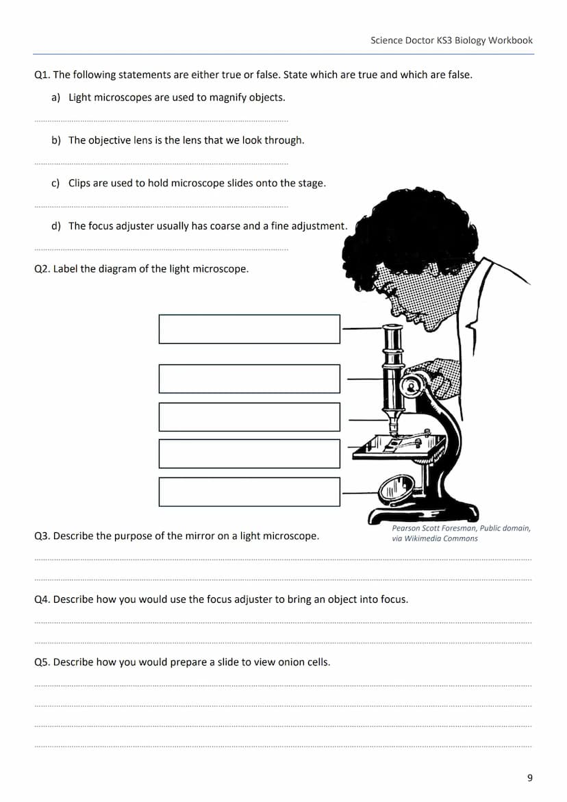 --- OCR Start ---
Science Doctor KS3 Biology Workbook
The Science Doctor
KS3 Biology
Workbook
Dr Peter Edmunds
1
--- OCR End --- --- OCR Sta