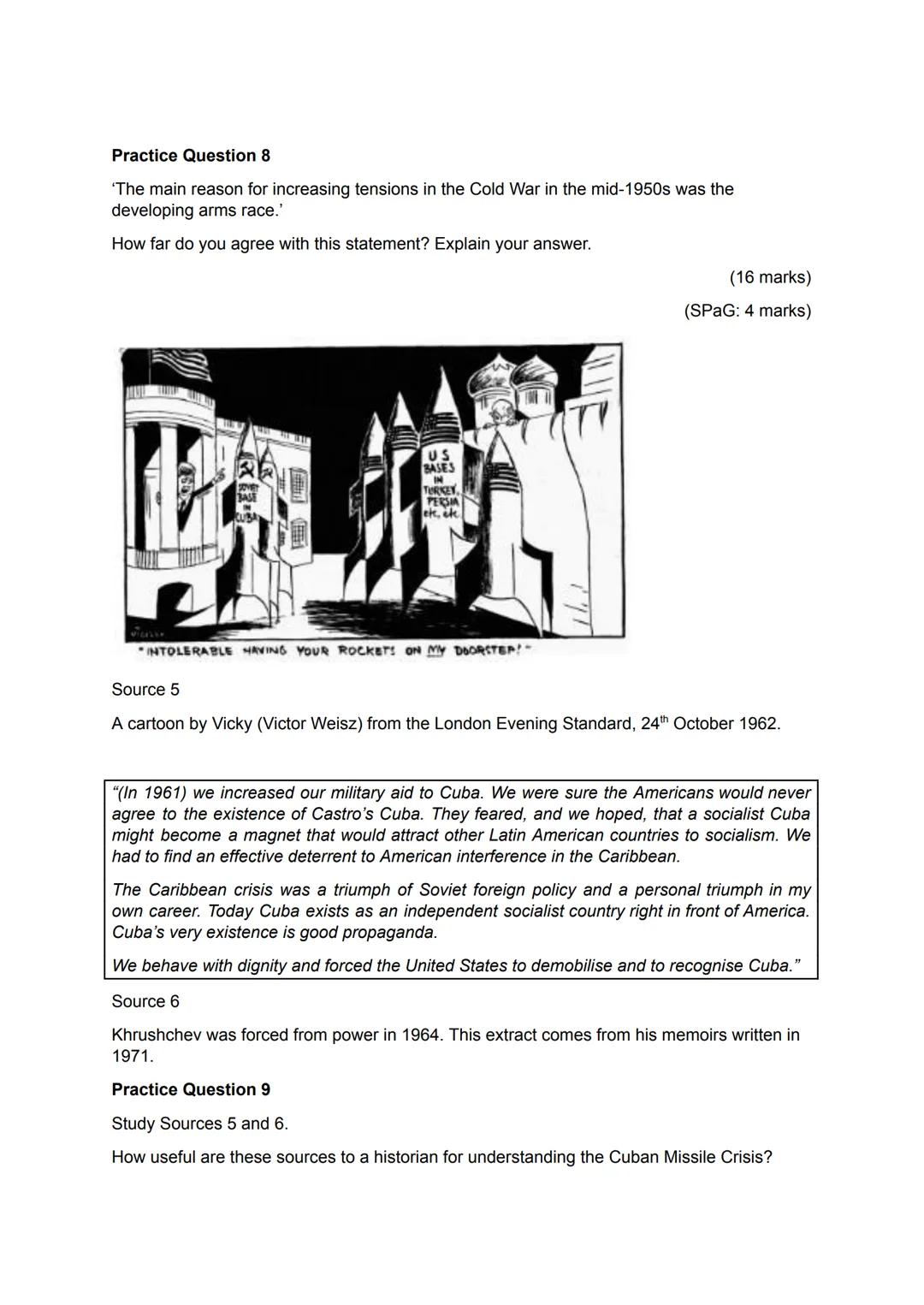 Conflict and Tension between
East and West, 1945-1972.
AQA History GCSE
Practice Questions
H NO ADMITTANCE
BY ORDER
EUROP
Source 1
A British