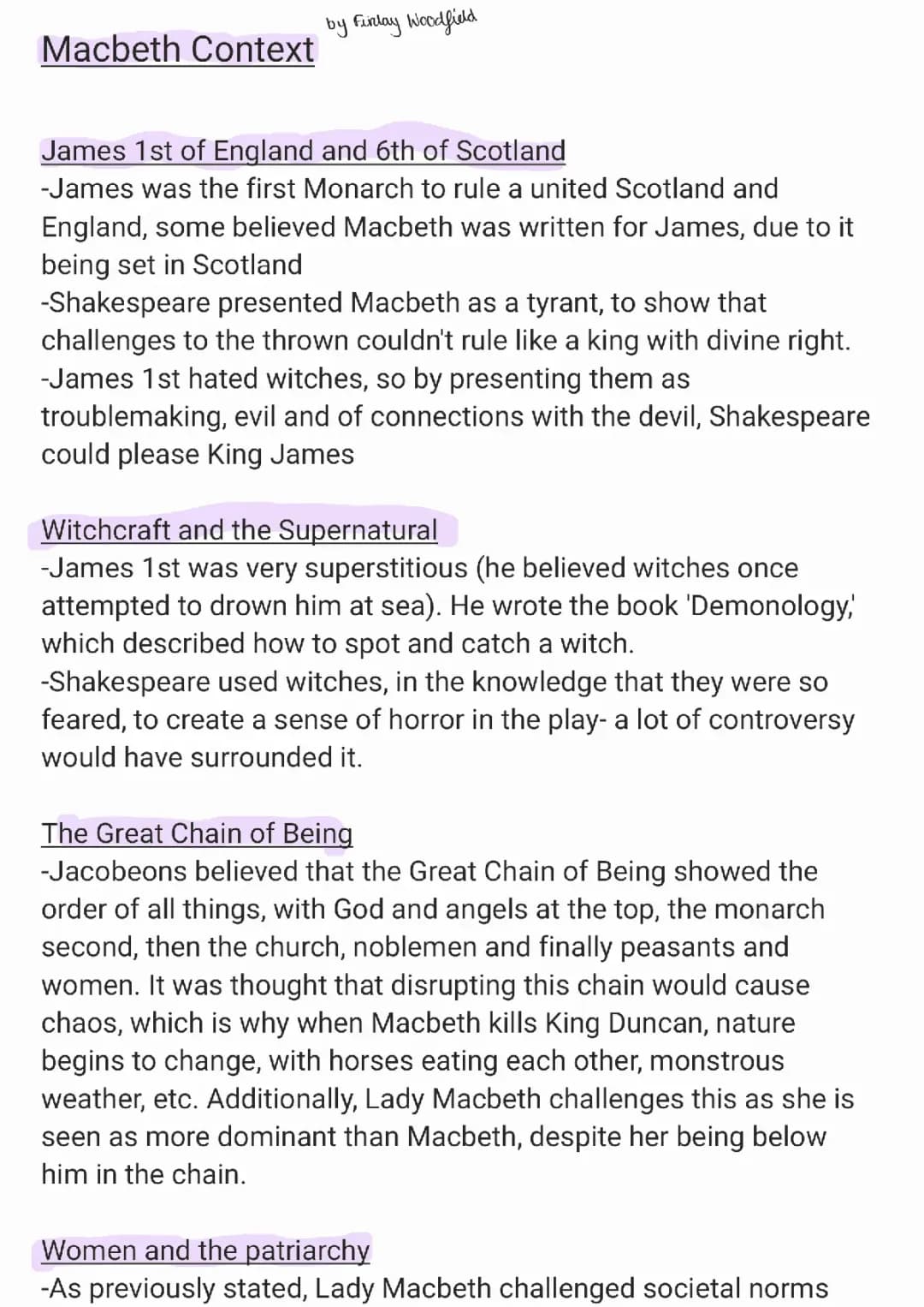 Macbeth Context