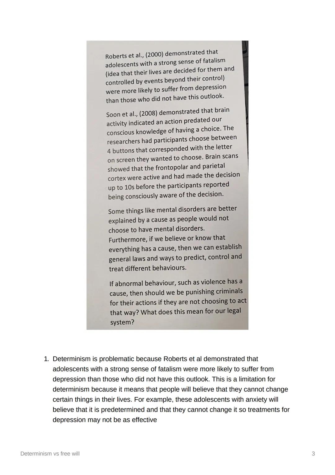 Determinism vs free will
1. A culture that prioritises the needs of the group over the needs of the individual
2. Germany
3. Gould
4. becaus